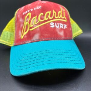 Puerto Rico Bacardi Surf Adjustable Snap Back‎ Baseball Cap Hat Colorful Tie Dye